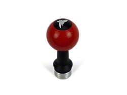 Barton Automatic Shift Knob with Black Adapter and Coyote Engraving; Black Cap; Red Ball (15-24 Mustang GT, EcoBoost, V6)