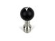 Barton Automatic Shift Knob with Brushed Adapter and Coyote Engraving; Black Cap; Black Ball (15-24 Mustang GT, EcoBoost, V6)