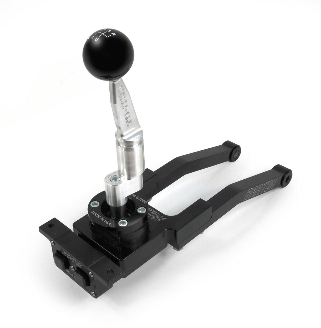 Barton Mustang Short Throw Shifter with Brushed Flat Stick and Black ...