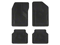 BaseLayer Eco Cut-to-Fit All Weather Front and Rear Floor Mats; Black (Universal; Some Adaptation May Be Required)