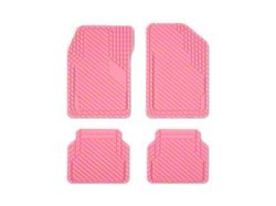 BaseLayer Eco Cut-to-Fit All Weather Front and Rear Floor Mats; Pink (Universal; Some Adaptation May Be Required)