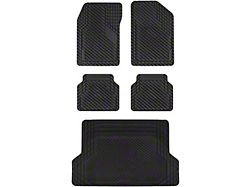 BaseLayer Cut-to-Fit All Weather Front, Rear and Cargo Floor Mats; Black (Universal; Some Adaptation May Be Required)