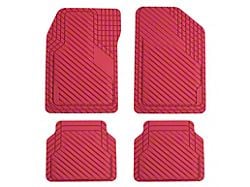 BaseLayer Cut-to-Fit All Weather Front and Rear Floor Mats; Crimson Red (Universal; Some Adaptation May Be Required)