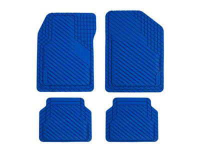 BaseLayer Cut-to-Fit All Weather Front and Rear Floor Mats; Royal Blue (Universal; Some Adaptation May Be Required)