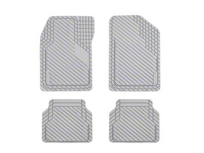 BaseLayer Cut-to-Fit All Weather Front and Rear Floor Mats; Silver (Universal; Some Adaptation May Be Required)