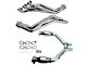 BBK 1-3/4-Inch Long Tube Headers with Catted H-Pipe; Polished Silver Ceramic (15-17 Mustang V6)