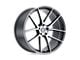 Beyern Ritz Gloss Gunmetal with Brushed Face Wheel; Rear Only; 20x10; 44mm Offset (10-15 Camaro, Excluding ZL1)