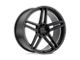 Beyern Gerade Matte Black Wheel; 20x10 (16-24 Camaro, Excluding SS w/ 6-Piston Front Calipers & ZL1)