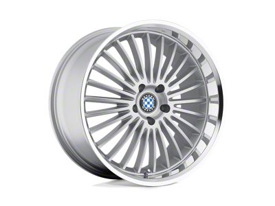 Beyern Multi Silver with Mirror Cut Lip Wheel; Rear Only; 20x10 (16-24 Camaro, Excluding SS w/ 6-Piston Front Calipers & ZL1)