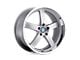 Beyern Rapp Silver with Mirror Cut Lip Wheel; 18x9.5; 30mm Offset (16-24 Camaro, Excluding SS w/ 6-Piston Front Calipers & ZL1)