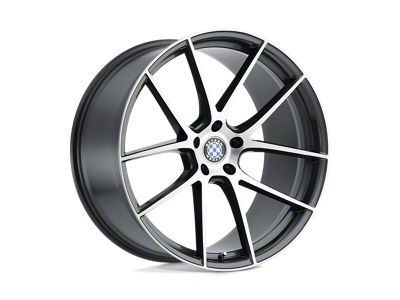 Beyern Ritz Gloss Gunmetal with Brushed Face Wheel; 18x9.5 (16-24 Camaro, Excluding SS w/ 6-Piston Front Calipers & ZL1)