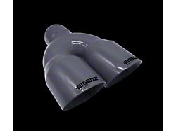 Bigboz Exhaust Quad Weld-On Exhaust Tips; 4-Inch; High Gloss Grey (09-23 V6 Challenger)