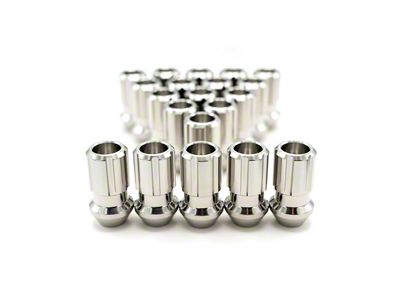 Billetworkz Brushed Titanium Lug Nuts; 14x1.5mm; Set of 20 (15-25 Mustang, Excluding GT500)