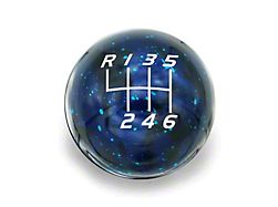 Billetworkz Short Teardrop Anodized 6-Speed Shift Knob with Coyote Engraving; Blue Cosmic (15-24 Mustang, Excluding GT350 & GT500)