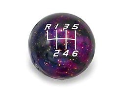 Billetworkz Short Teardrop Anodized 6-Speed Shift Knob with Coyote Engraving; Purple Cosmic (15-24 Mustang, Excluding GT350 & GT500)