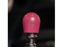 Billetworkz Short Teardrop Weighted 6-Speed Shift Knob with Coyote Engraving; Candy Pink (15-24 Mustang, Excluding GT350 & GT500)