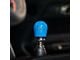 Billetworkz Short Teardrop Weighted 6-Speed Shift Knob with Coyote Engraving; Hyper Blue (15-24 Mustang, Excluding GT350 & GT500)