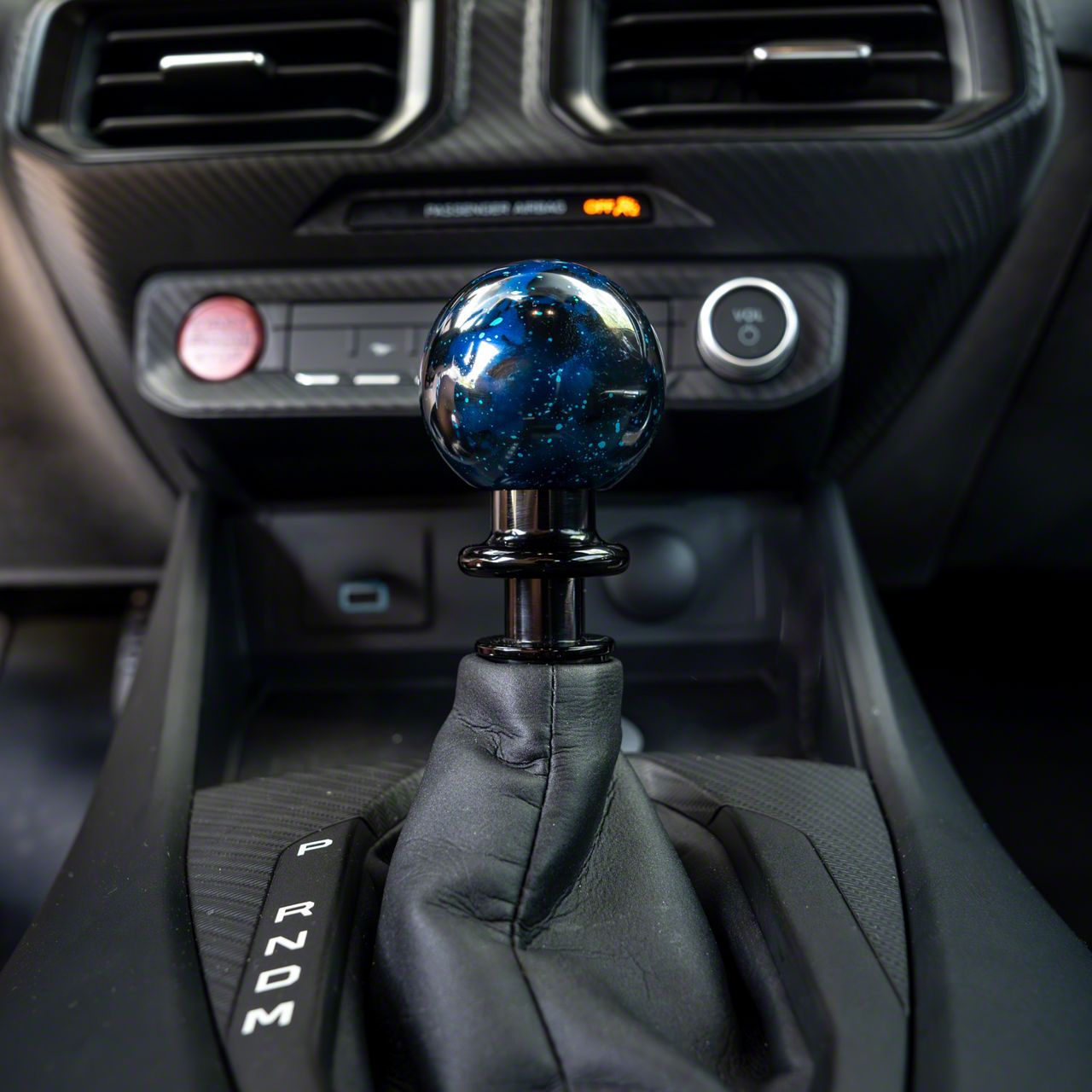 Billetworkz Mustang Sphere Anodized 6-Speed Shift Knob; Blue Cosmic BW ...