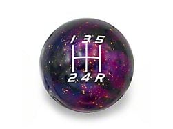 Billetworkz Sphere Anodized 5-Speed Shift Knob; Purple Cosmic (05-10 Mustang GT, V6)