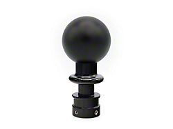 Billetworkz Sphere Automatic Shift Knob with Black Adapter; Matte Black (15-25 Mustang GT, V6, EcoBoost, Dark Horse)