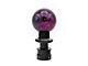 Billetworkz Sphere Automatic Shift Knob with Black Adapter; Purple Cosmic Space (15-25 Mustang GT, V6, Dark Horse)