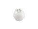Billetworkz Sphere Weighted 6-Speed Shift Knob with Coyote Engraving; Gloss White (11-14 Mustang GT, V6)
