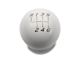 Billetworkz Short Teardrop Weighted 6-Speed Shift Knob; Gloss White (15-25 Mustang, Excluding GT350 & GT500)