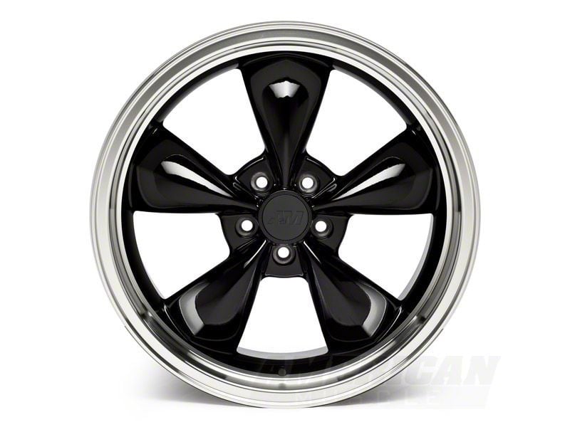 Mustang Deep Dish Bullitt Gloss Black Wheel; 20x8.5; 38mm Offset (05-09 Mustang  GT, V6) - Free Shipping