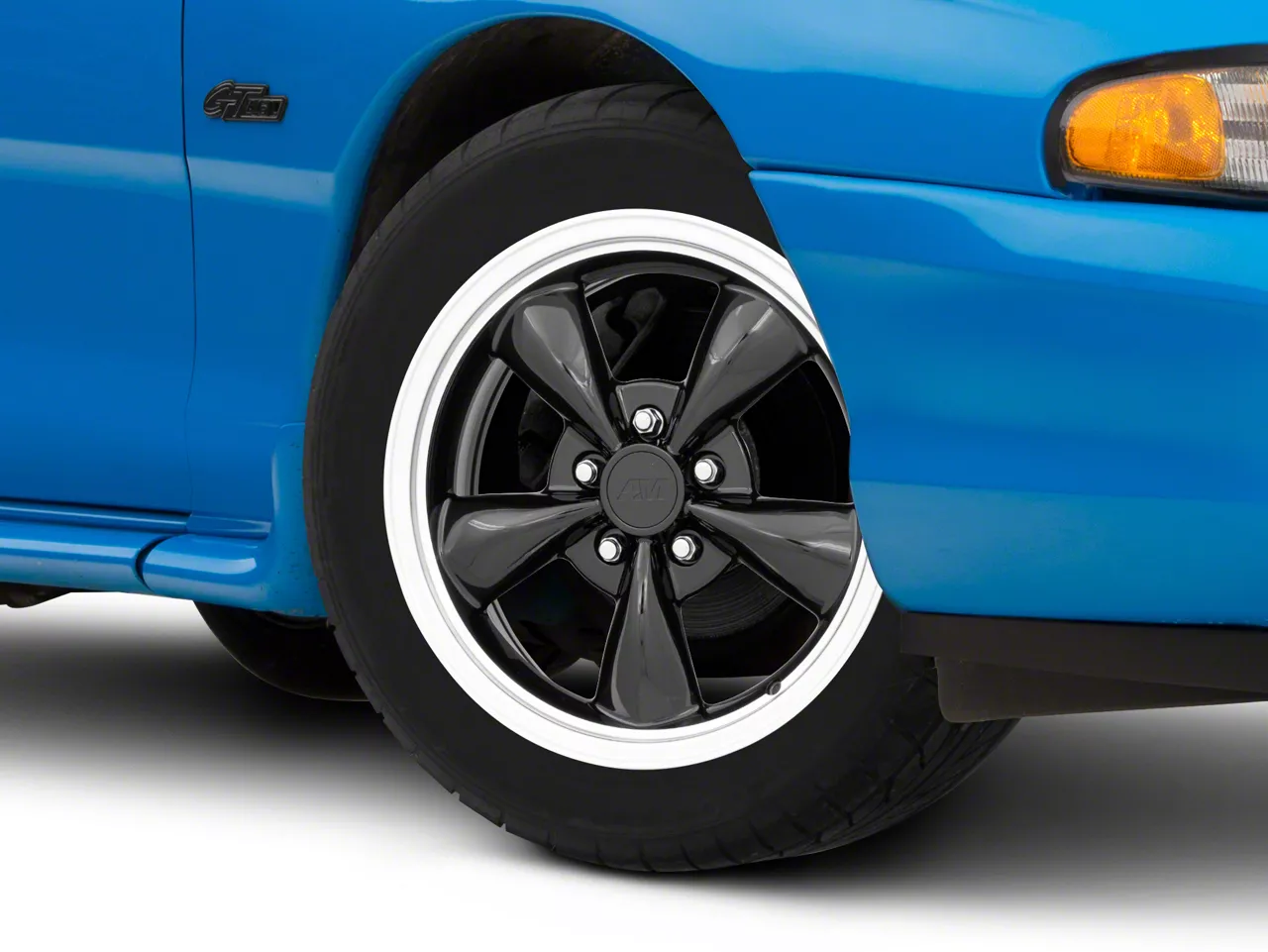 Mustang Bullitt Gloss Black Wheel; 17x8 (94-98 Mustang) - Free