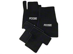 Front and Rear Floor Mats with FOOSE Logo; Black (05-10 All)