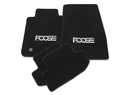 Front and Rear Floor Mats with FOOSE Logo; Black (15-21 All)
