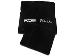 MMD by FOOSE Front & Rear Floor Mats with FOOSE Logo - Black (79-93 Mustang)