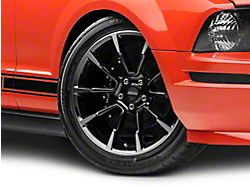 11/12 GT/CS Style Gloss Black Machined Wheel; 19x8.5 (05-09 Mustang)