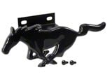 SpeedForm Running Pony Grille Emblem with Bracket; Black (94-04 Mustang)