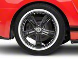 Shelby Razor Gloss Black Wheel; Rear Only; 20x10; 48mm Offset (15-23 Mustang GT, EcoBoost, V6)