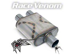 Black Widow Exhaust Race Venom Series Single/Dual Muffler; 3-Inch Inlet/3-Inch Outlet (Universal; Some Adaptation May Be Required)