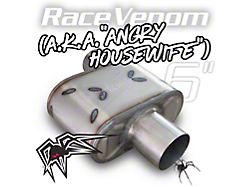 Black Widow Exhaust Angry Housewife Series Offset/Center Muffler; 3-Inch Inlet/3-Inch Outlet (Universal; Some Adaptation May Be Required)