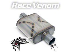 Black Widow Exhaust Race Venom Series Center/Center Muffler; 2.50-Inch Inlet/2.50-Inch Outlet (Universal; Some Adaptation May Be Required)