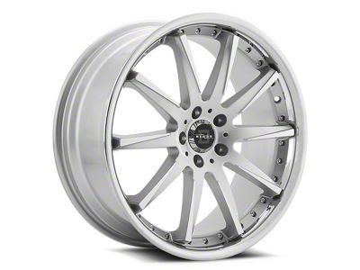 Blade Luxury BSL-479 Rugaro Silver Machined with Stainless Lip Wheel; Rear Only; 22x9.5; 15mm Offset (08-23 RWD Challenger, Excluding SRT Hellcat & Widebody)