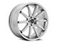 Blade Luxury BSL-479 Rugaro Silver Machined with Stainless Lip Wheel; Rear Only; 22x9.5; 15mm Offset (08-23 RWD Challenger, Excluding SRT Hellcat & Widebody)