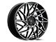 Blade Luxury RT-455 Venzo Gloss Black and Machined Wheel; Rear Only; 22x9; 35mm Offset (16-24 Camaro, Excluding SS w/ 6-Piston Front Calipers & ZL1)