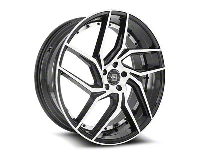 Blade Luxury RT-456 Enzo Gloss Black and Machined Wheel; 22x8.5; 35mm Offset (10-15 Camaro, Excluding ZL1)