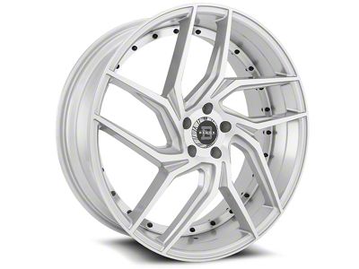 Blade Luxury RT-456 Enzo Silver and Machined Wheel; 22x8.5; 35mm Offset (16-24 Camaro, Excluding SS w/ 6-Piston Front Calipers & ZL1)