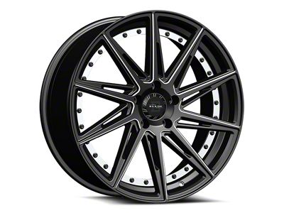 Blade Luxury RT-458 Alonza Gloss Black and Milled Wheel; 20x8.5; 35mm Offset (16-24 Camaro, Excluding SS w/ 6-Piston Front Calipers & ZL1)