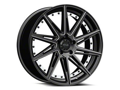 Blade Luxury RT-458 Alonza Gloss Black and Milled Wheel; 20x8.5; 35mm Offset (10-15 Camaro, Excluding ZL1)