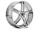 Blade Luxury BL-402 Pizarro Chrome Wheel; Rear Only; 24x9.5; 15mm Offset (08-23 RWD Challenger, Excluding SRT Hellcat & Widebody)