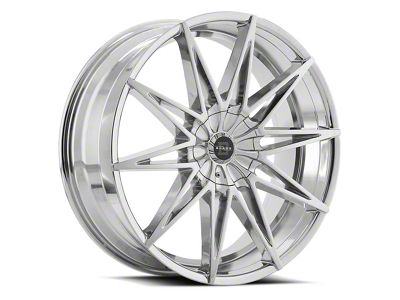 Blade Luxury BL-403 Lucid Chrome Wheel; Rear Only; 24x9.5; 15mm Offset (08-23 RWD Challenger, Excluding SRT Hellcat & Widebody)