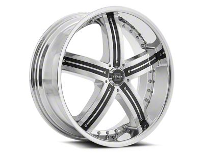 Blade Luxury BL-404 Raider Chrome Wheel; Rear Only; 22x9.5; 15mm Offset (08-23 RWD Challenger, Excluding SRT Hellcat & Widebody)