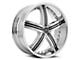 Blade Luxury BL-404 Raider Chrome Wheel; Rear Only; 22x9.5; 15mm Offset (08-23 RWD Challenger, Excluding SRT Hellcat & Widebody)