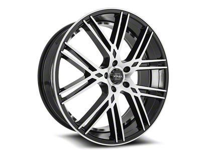 Blade Luxury BL-405 Vittoro Gloss Black and Machined Wheel; Rear Only; 22x9.5; 15mm Offset (08-23 RWD Challenger, Excluding SRT Hellcat & Widebody)